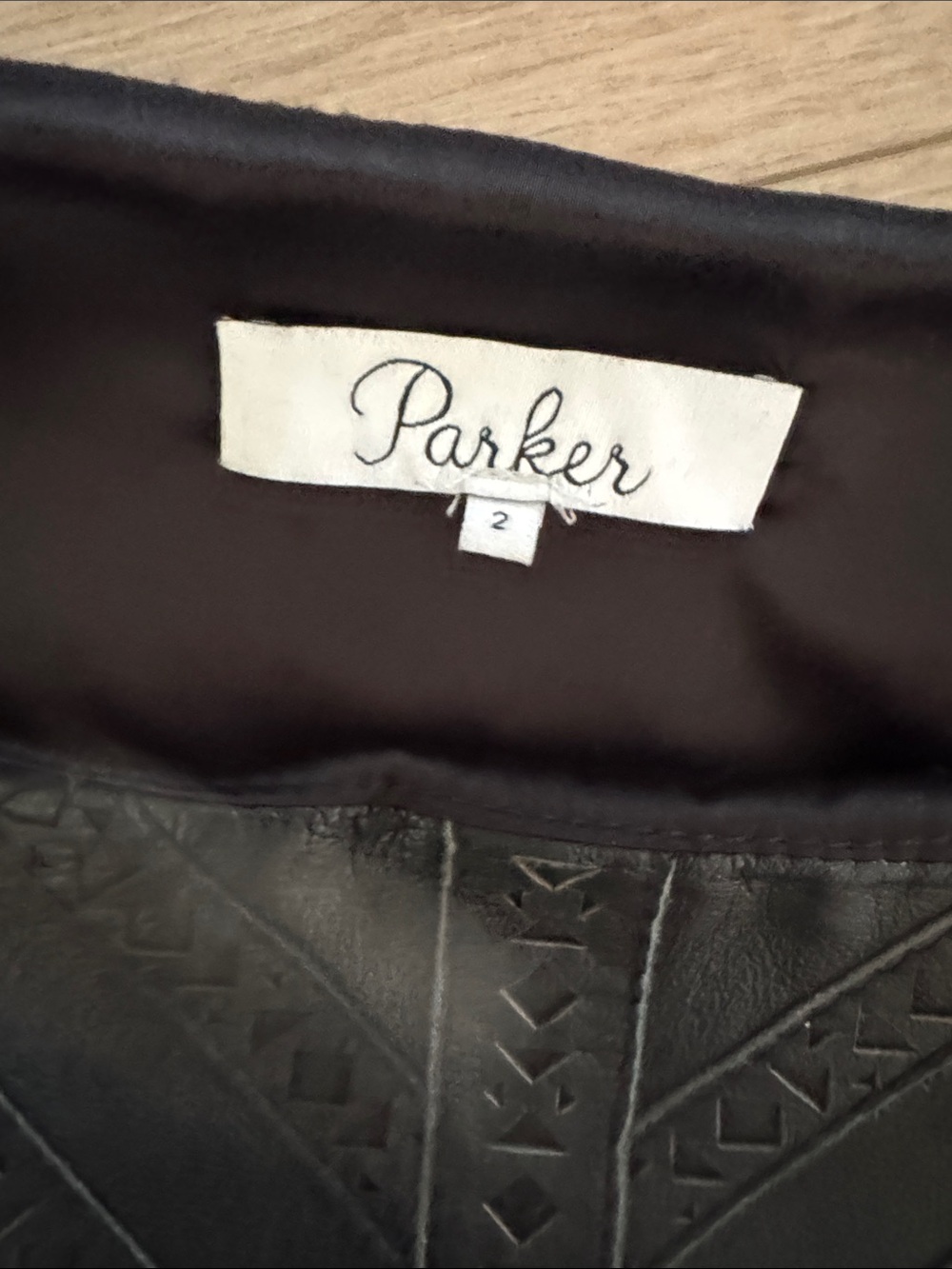 Parker Killington Leather Fringe Mini Skirt Black Size 2 - Picture 11 of 16